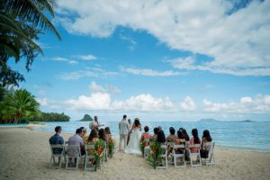Hawaii beach wedding at Secret Island