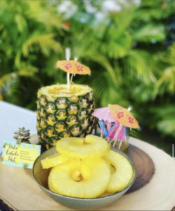 pineapple snacks on table
