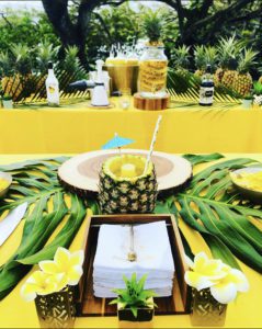 pineapple bar at wedding