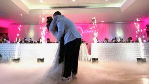 couples first dance at hawaii wedding