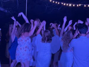 blacklight dance party at wedding