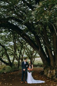 Married Couple Under a Tree in Hawaii