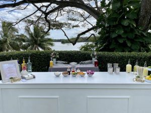 Cocktail Bar Setup by Stir Beverage at Hawaii Wedding
